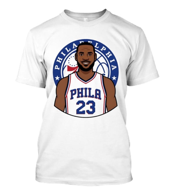 King James Philadelphia Phila 23 Basketball 76ers Star T-Shirt
