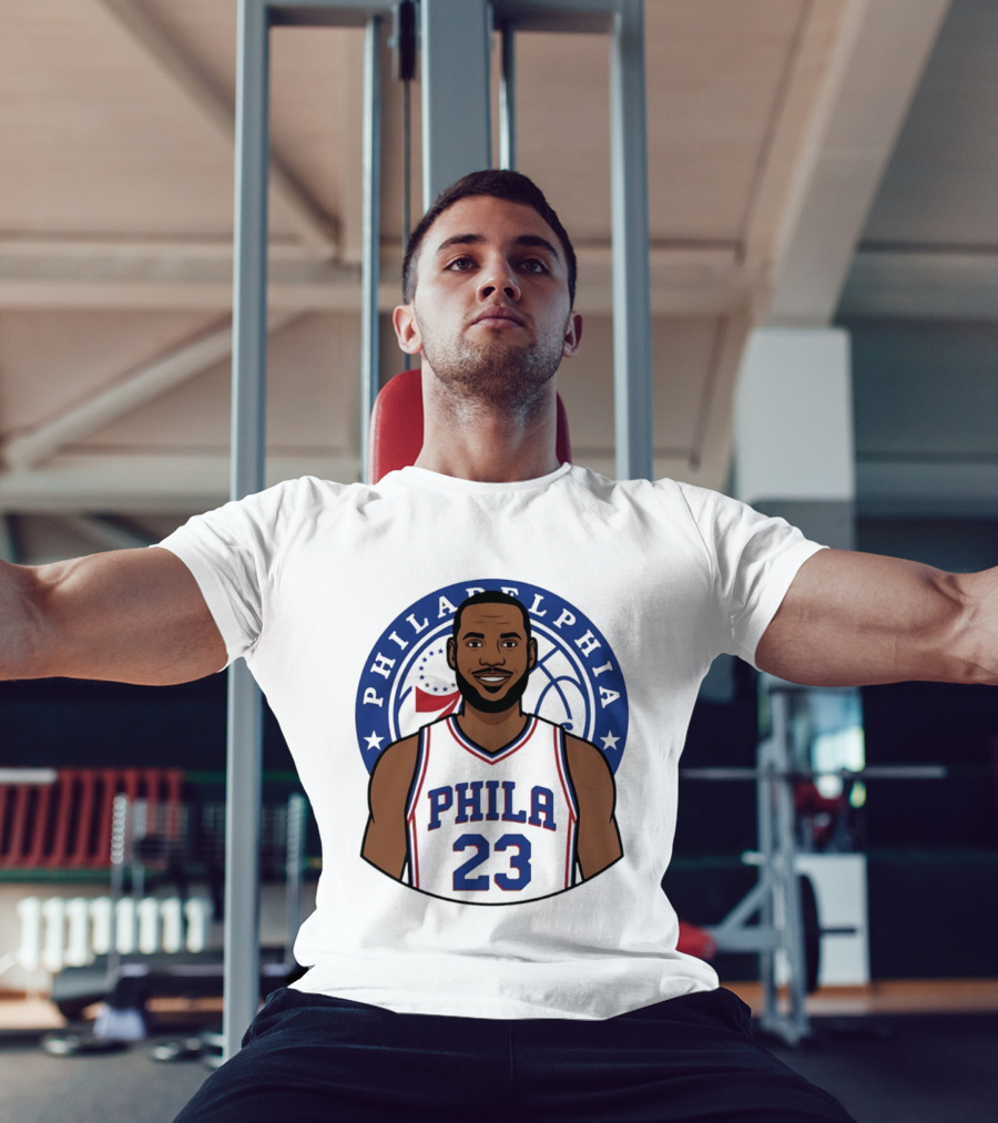 King James Philadelphia Phila 23 Basketball 76ers Star T-Shirt
