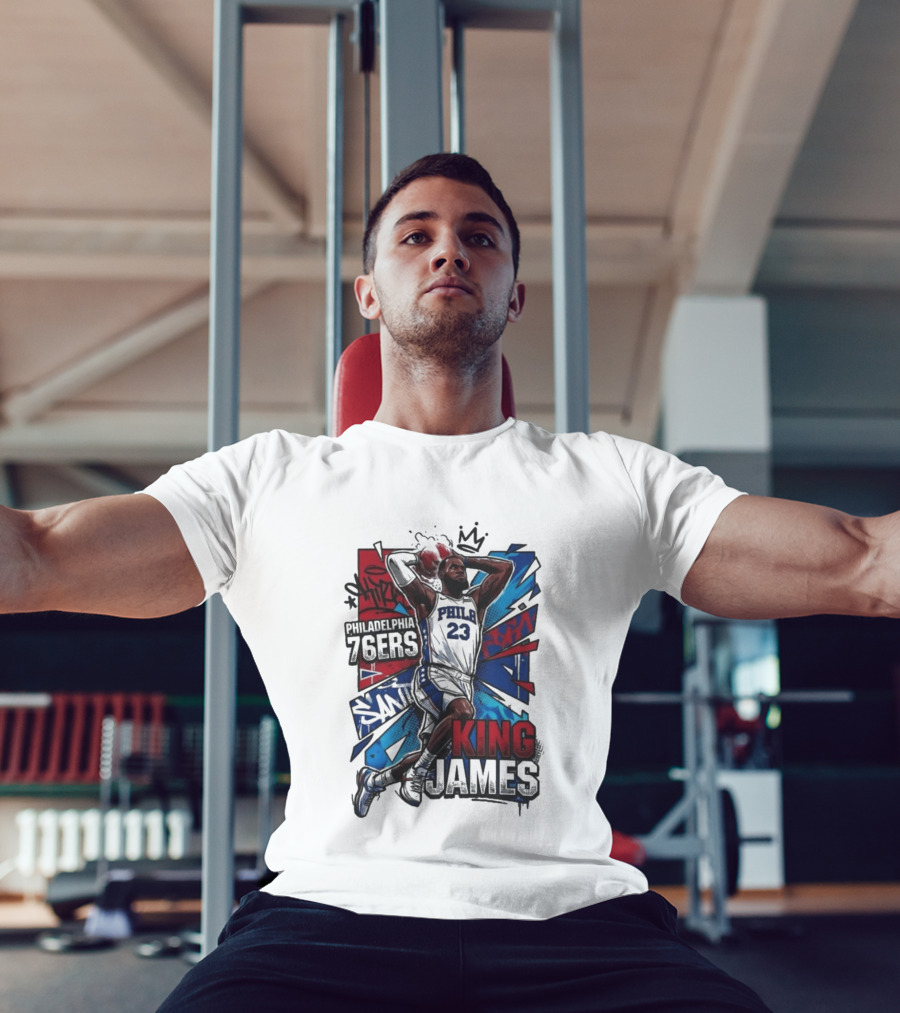 Philadelphia 76ers King James Dunk Graffiti T-Shirt
