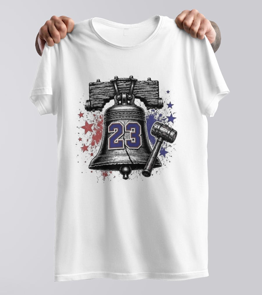 Lebron James 23 Liberty Bell Philadelphia 76ers Fan T-Shirt