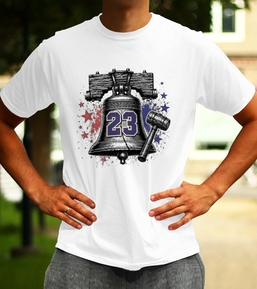 Lebron James 23 Liberty Bell Philadelphia 76ers Fan T-Shirt
