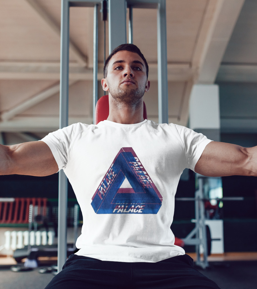 Palace Blur Tri Ferg Optical Illusion Triangles T-Shirt