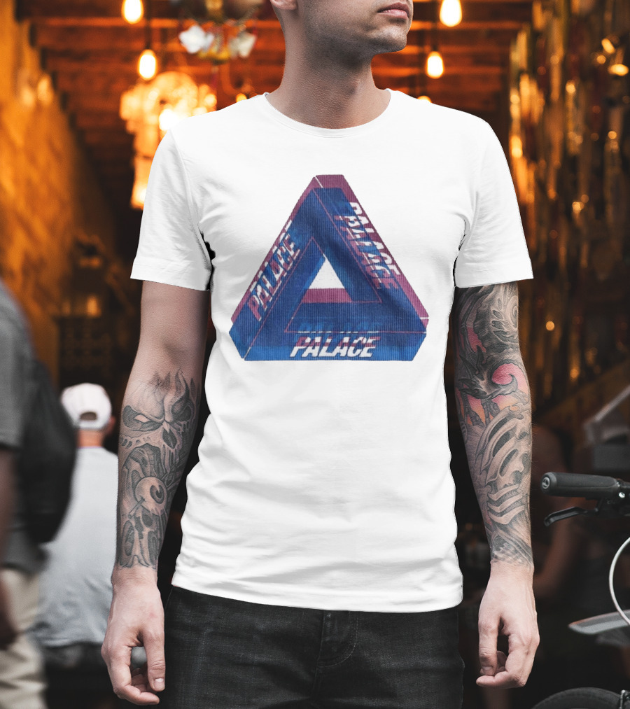Palace Blur Tri Ferg Optical Illusion Triangles T-Shirt