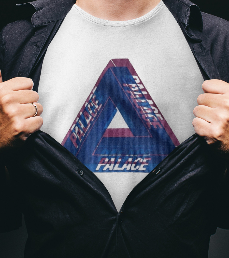 Palace Blur Tri Ferg Optical Illusion Triangles T-Shirt