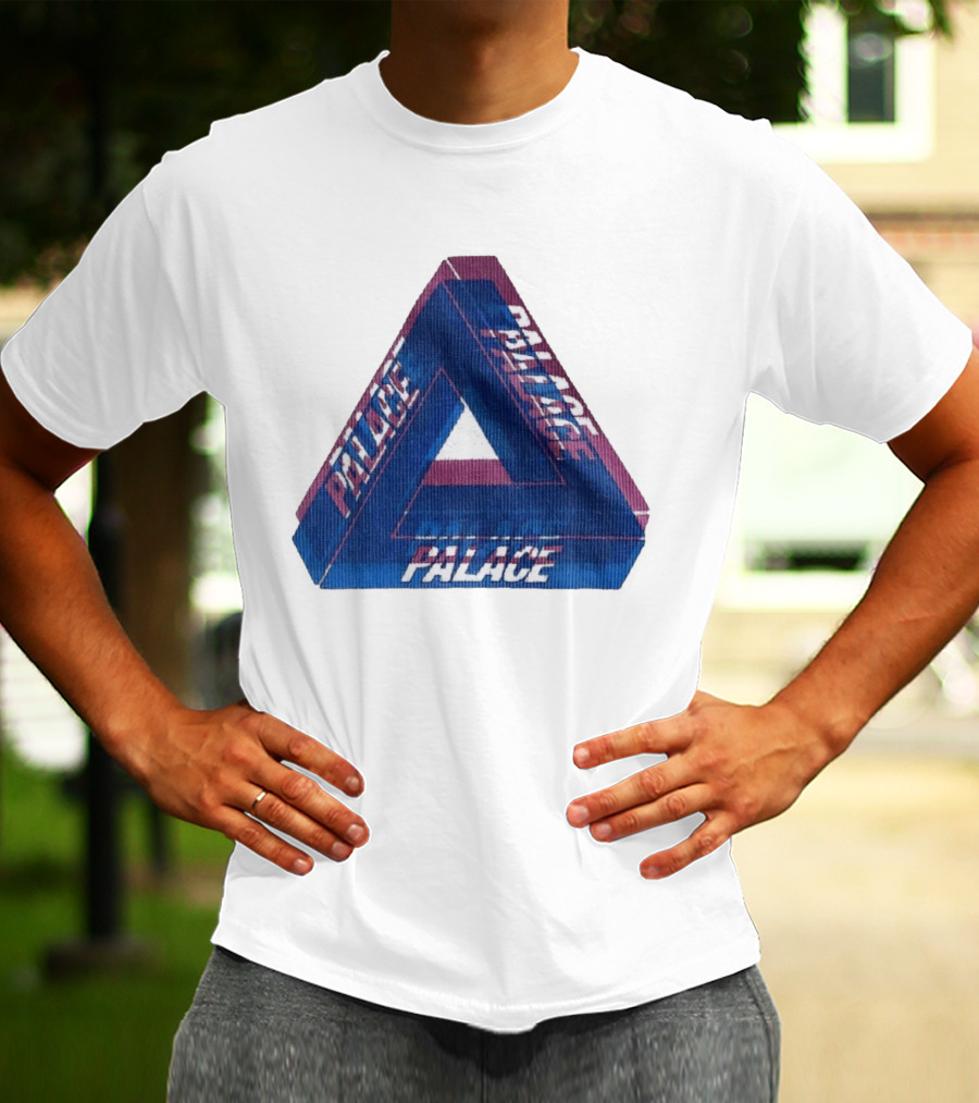 Palace Blur Tri Ferg Optical Illusion Triangles T-Shirt