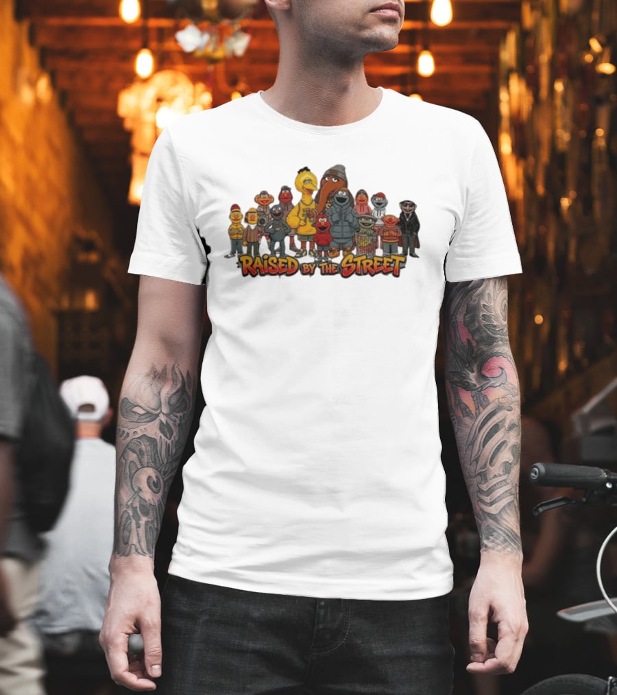 Raised By The Street Vintage Cartoon Characters Collection T-Shirt
