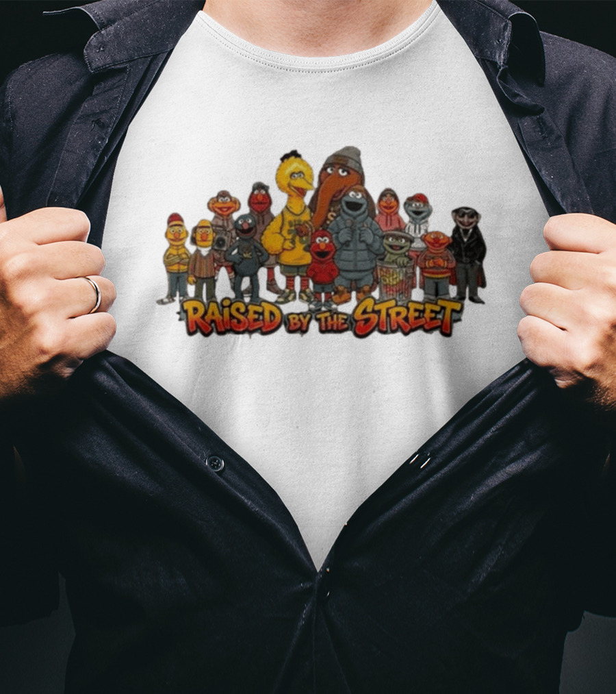 Raised By The Street Vintage Cartoon Characters Collection T-Shirt