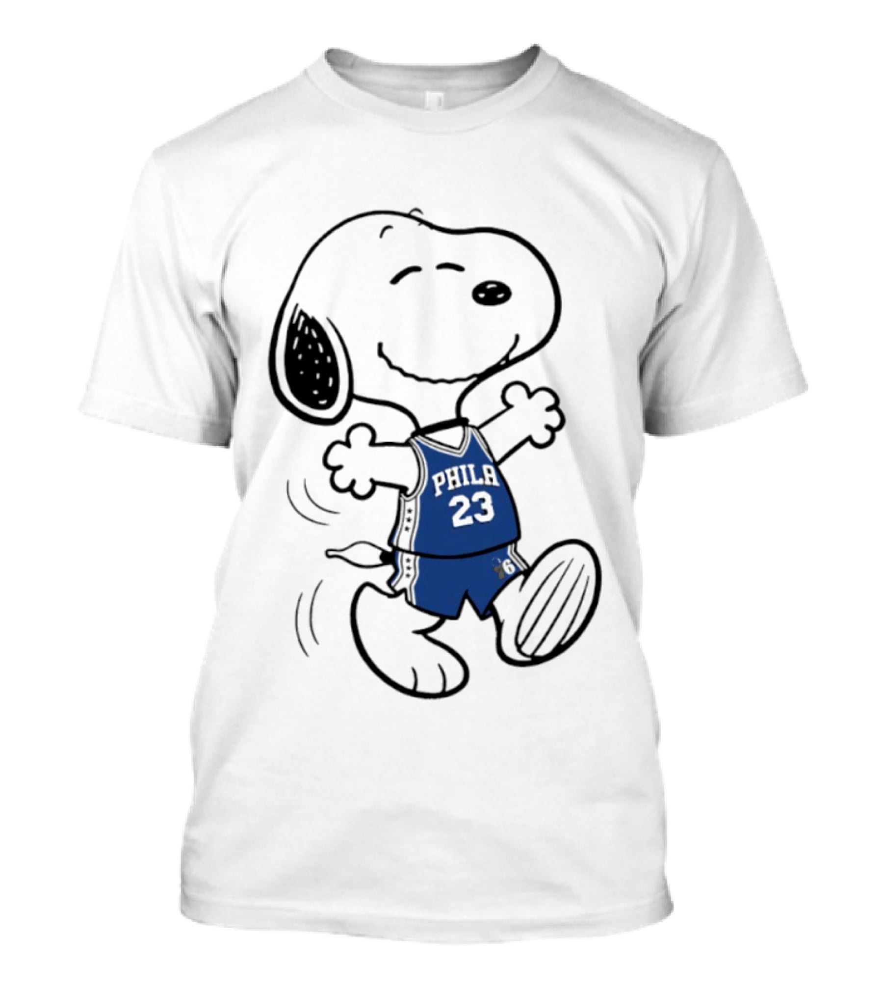 Snoopy Philly 23 Basketball Peanuts X LeBron James Philadelphia Sixer T-Shirt
