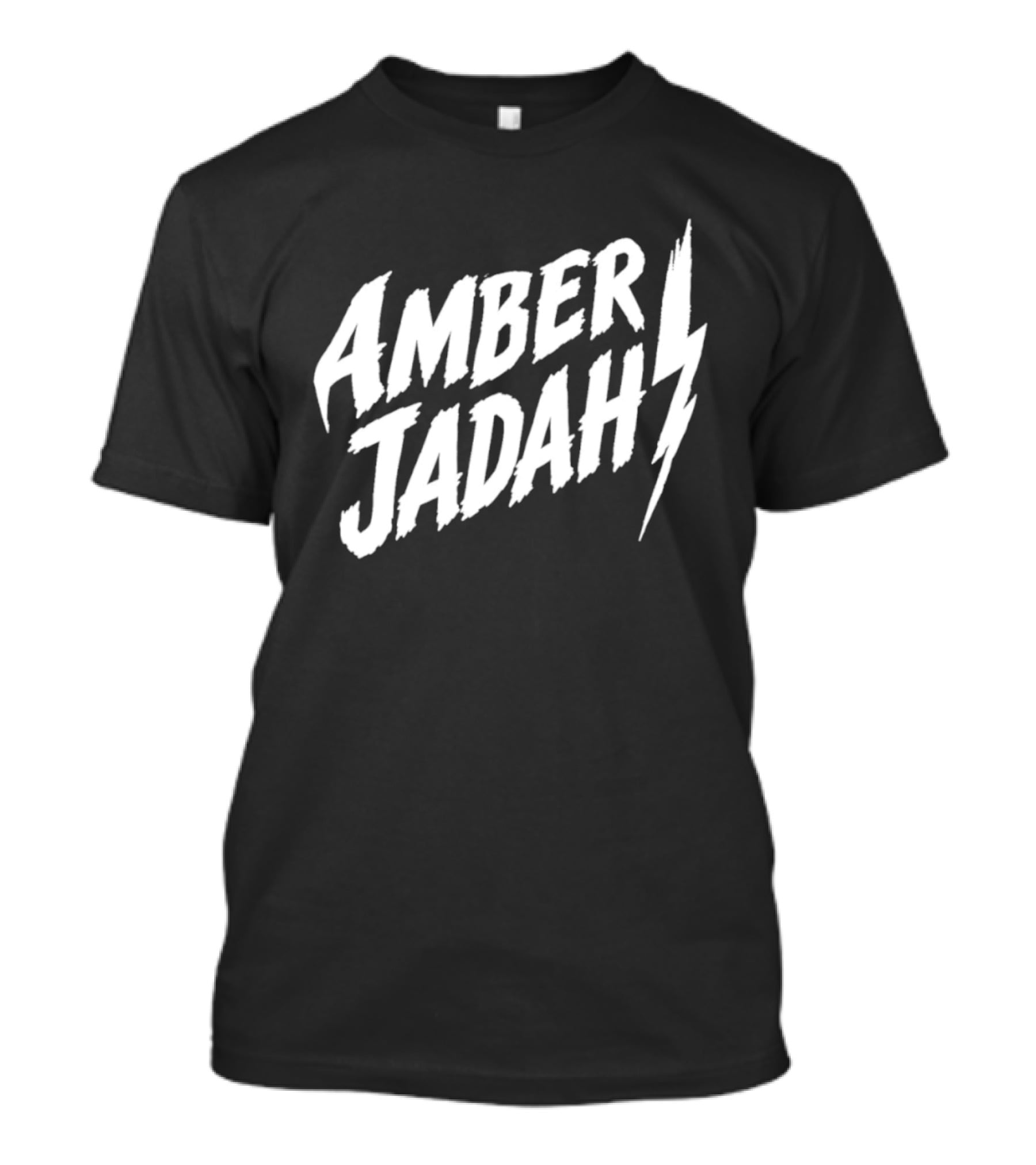 Amber Jadah Lightning Bold Text With Iconic Bolt T-Shirt