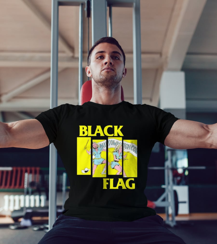 Black Flag Midtown High Comix Punk Rock Mid 20th Century T-Shirt