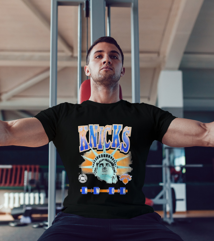 Knicks NBA N W O K Statue Liberty T-Shirt