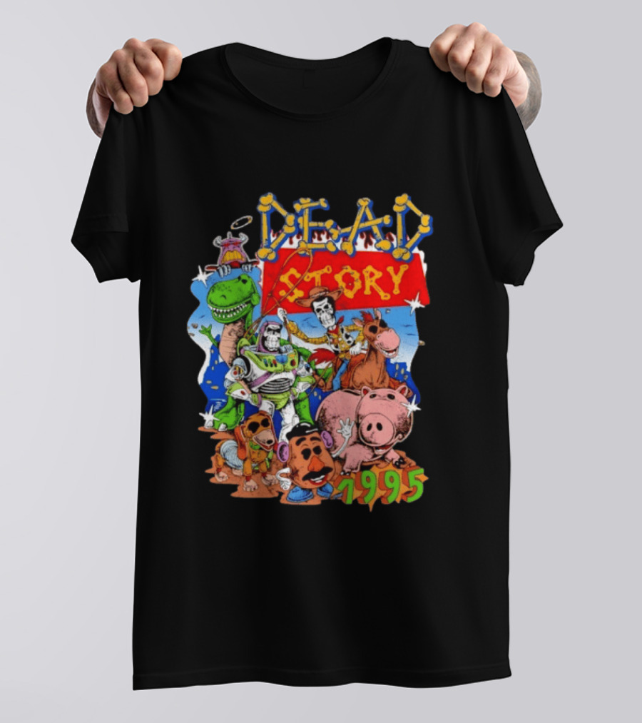 Dead Story Toy Story 1995 Woody Buzz Lightyear Rex Hamm Potato Head Slinky Dog T-Shirt