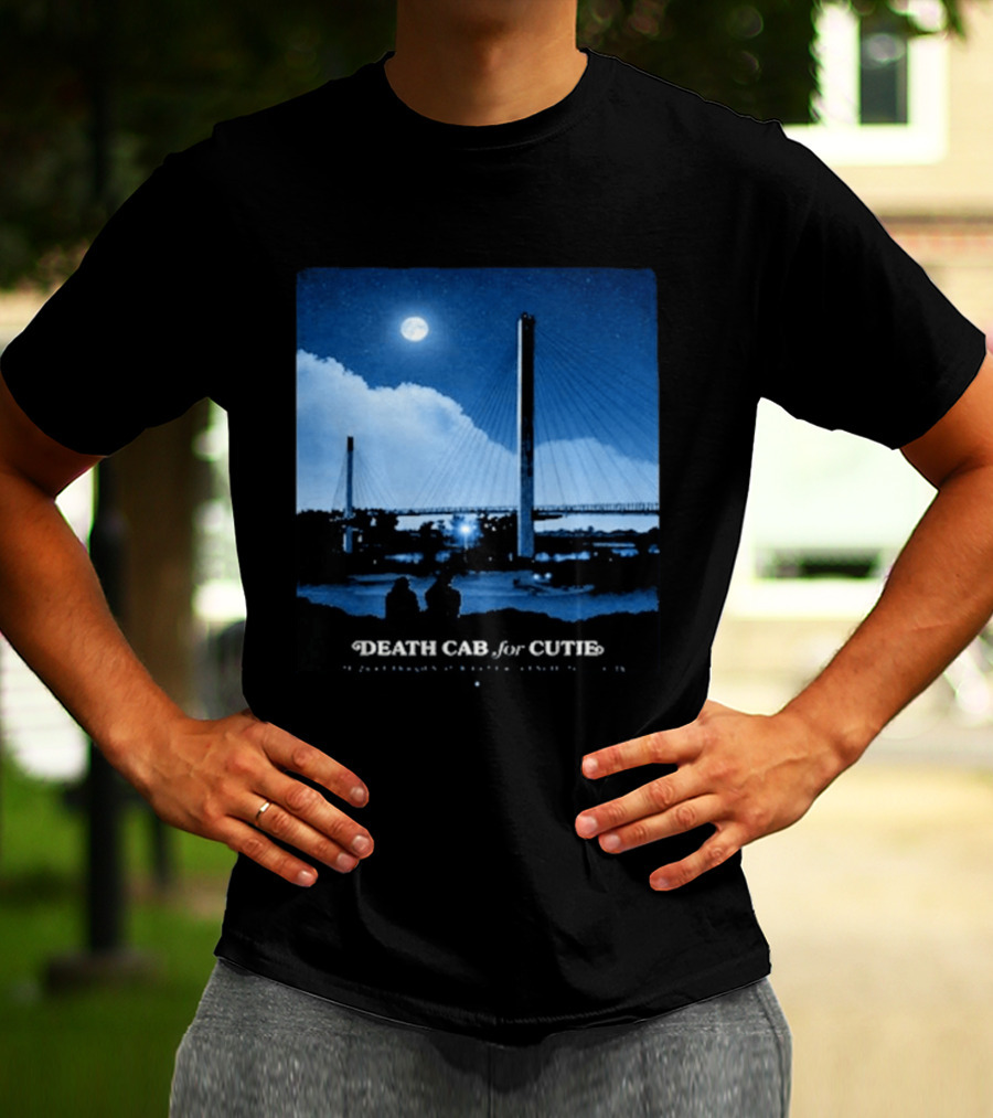 Death Cab For Cutie Council Bluffs IA 2026 Bridge Moonlit T-Shirt