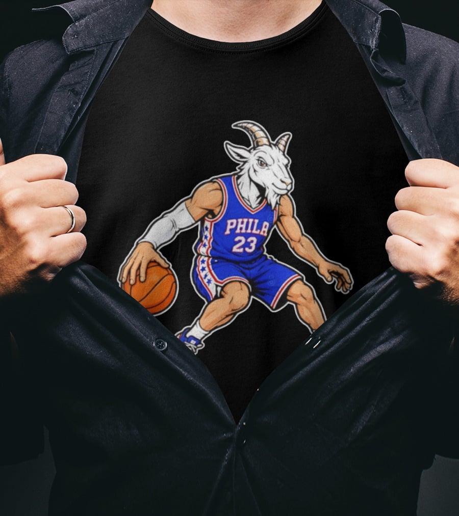 GOAT Philly LeBron James 23 Philadelphia Sixers Basketball Player T-Shirt
