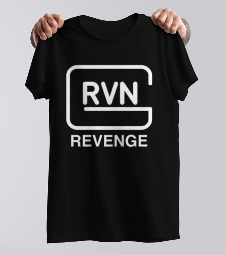 Revenge Store RVN White Text Splat Black T-Shirt