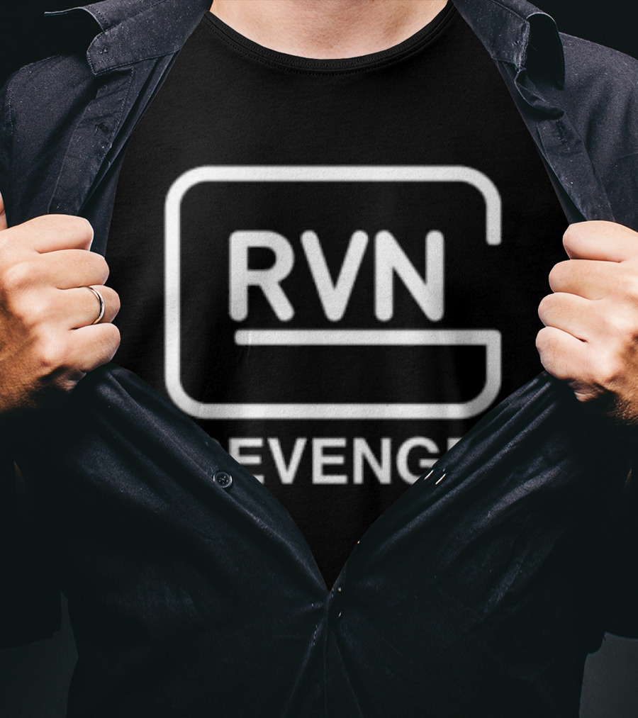 Revenge Store RVN White Text Splat Black T-Shirt