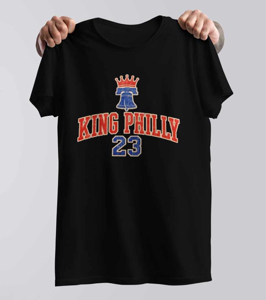 King Philly 23 Crowned Liberty Bell Philadelphia 76ers Joel Embiid T-Shirt