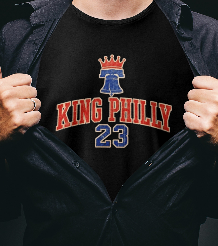 King Philly 23 Crowned Liberty Bell Philadelphia 76ers Joel Embiid T-Shirt
