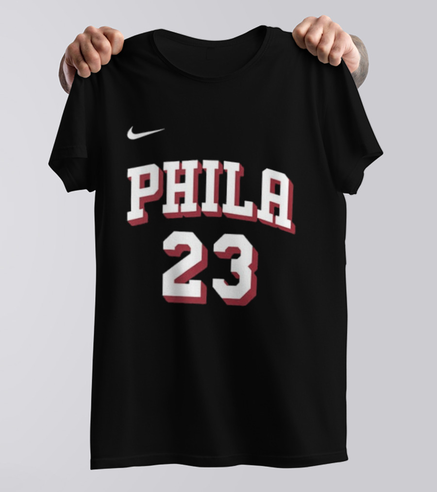 LeBron James 23 Phila 76ers Name Number Royal Nike T-Shirt