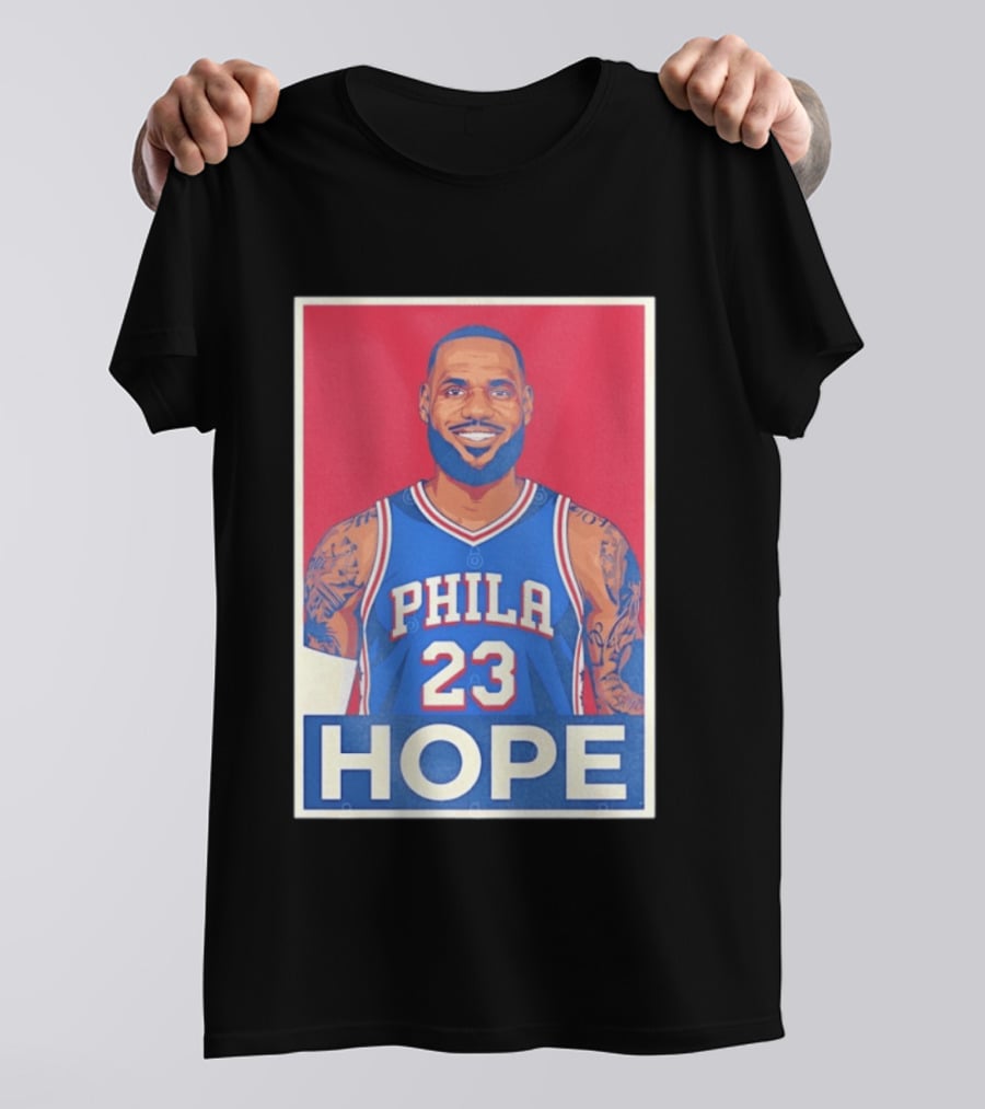 LeBron James 23 Phila Hope Basketball Jersey T-Shirt