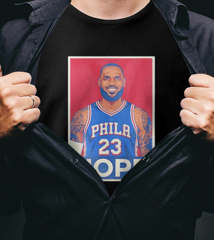 LeBron James 23 Phila Hope Basketball Jersey T-Shirt
