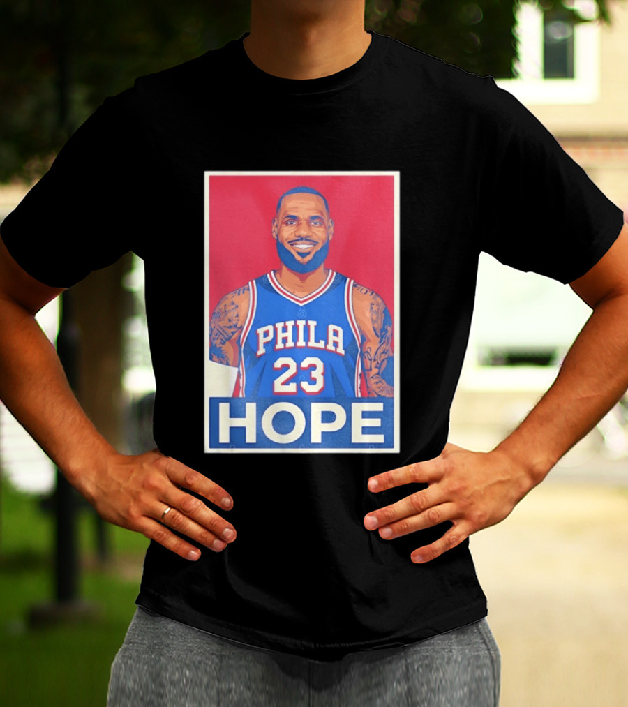 LeBron James 23 Phila Hope Basketball Jersey T-Shirt