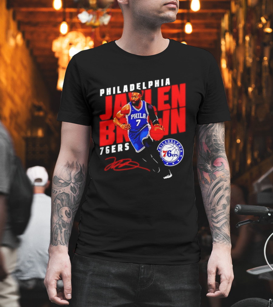 Philadelphia 76ers NBA Jalen Brown 7 Signature T-Shirt