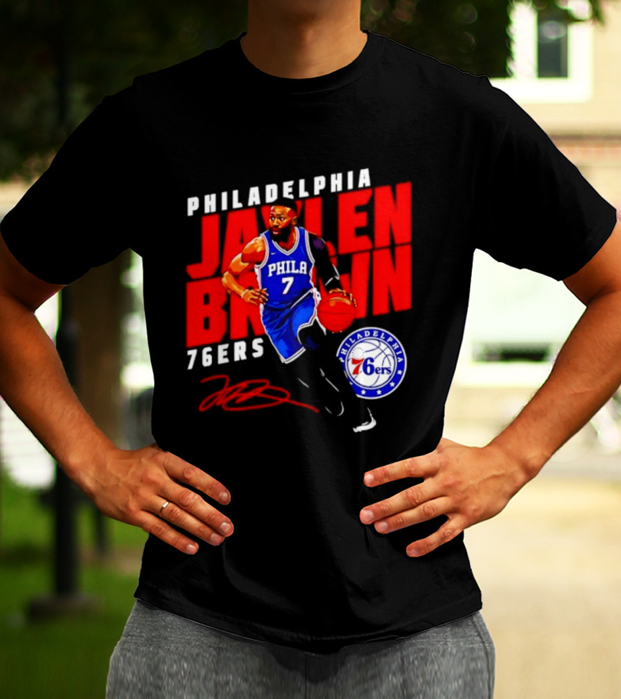 Philadelphia 76ers NBA Jalen Brown 7 Signature T-Shirt