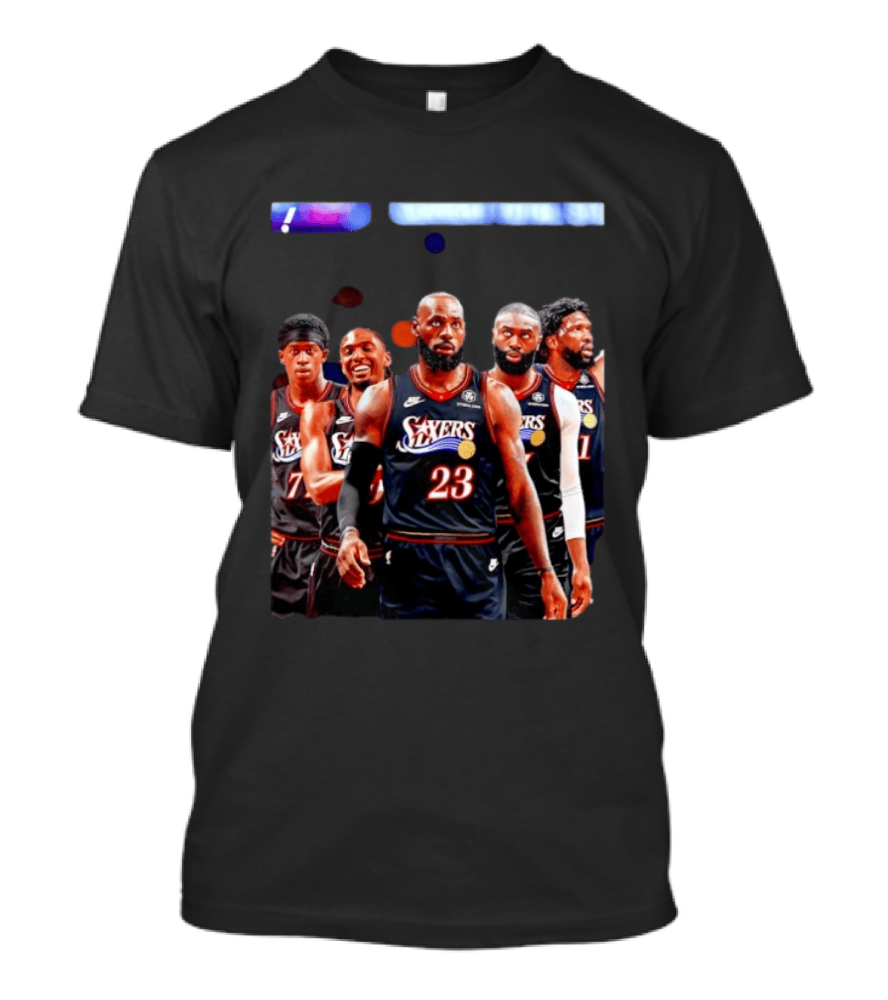 Tyrese Maxey VJ Edgecombe Jaylen Brown LeBron James Joel Embiid Sixers T-Shirt