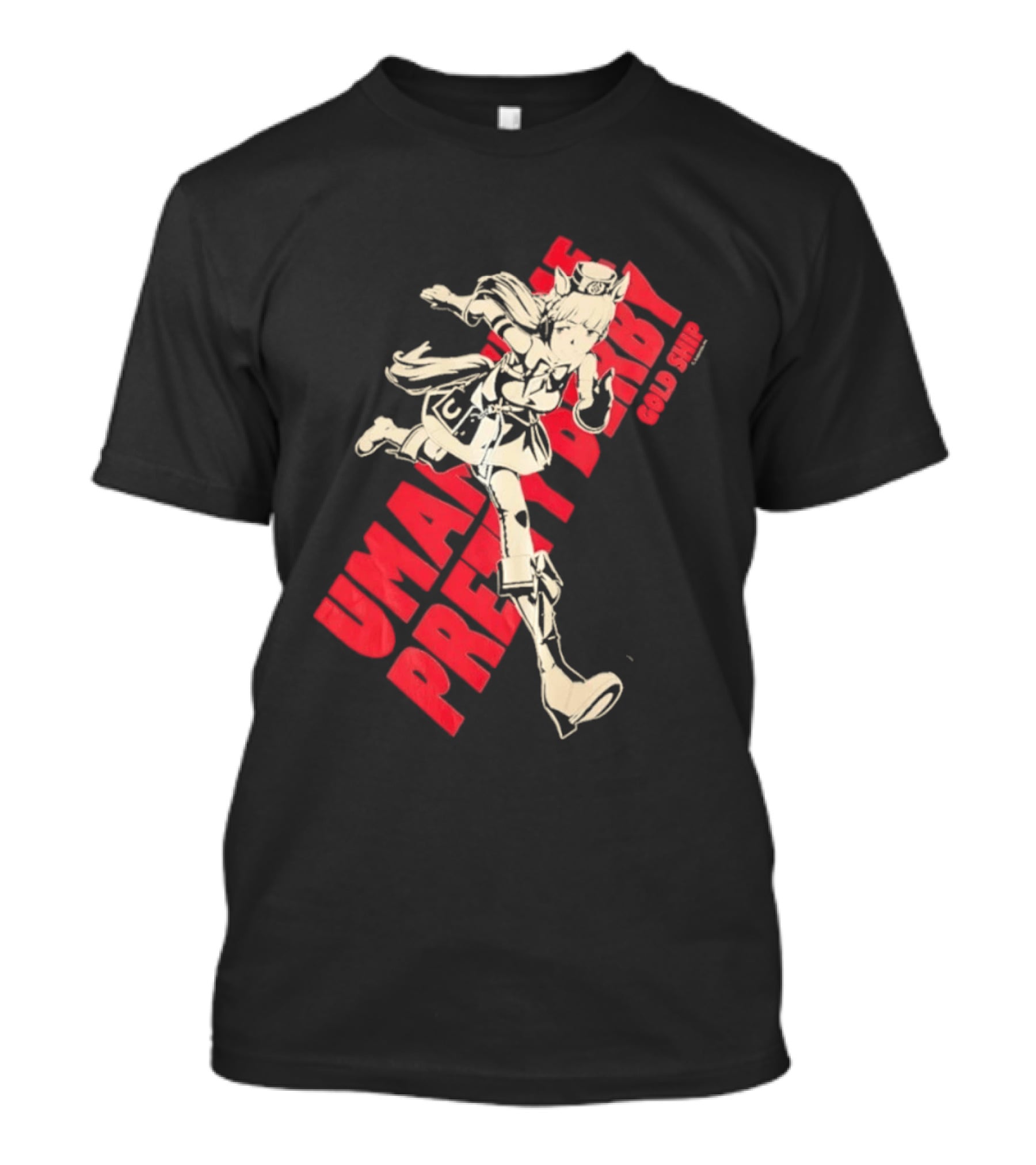 Umamusume Pretty Derby Gold Ship Anime Character Running Pose T-Shirt