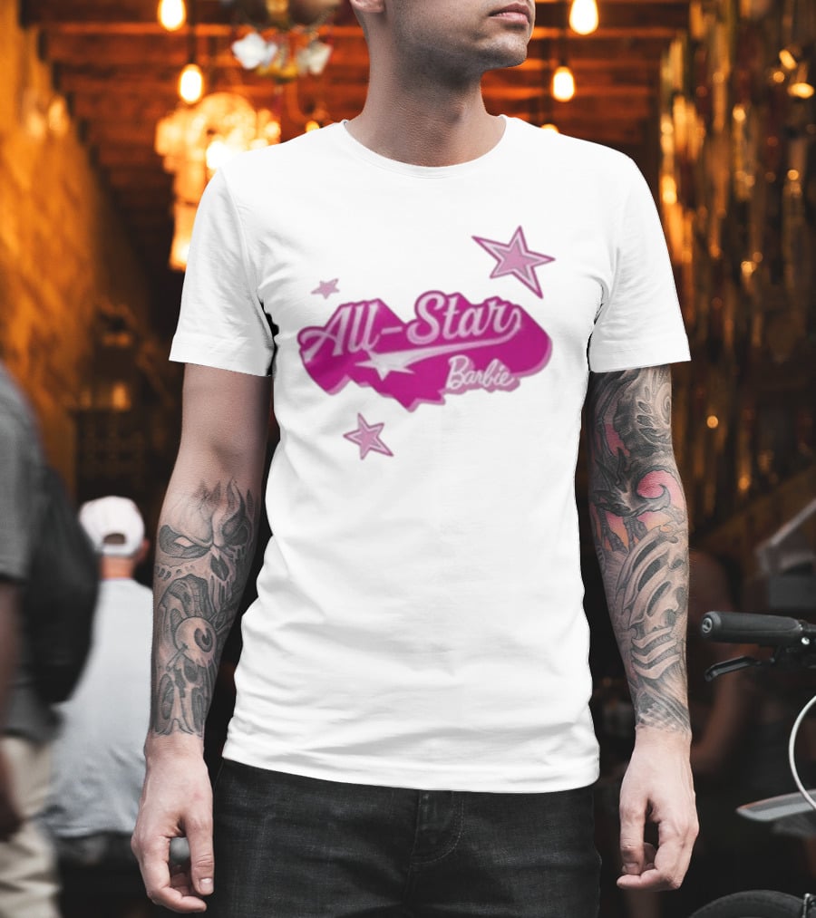 Angel Reese All Star Barbie Pink Star T-Shirt