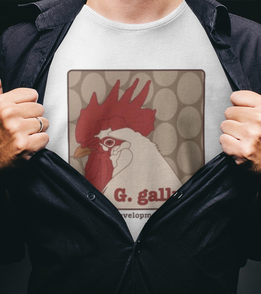 G Gallus Society For Developmental Biology Chicken Rooster Oval T-Shirt