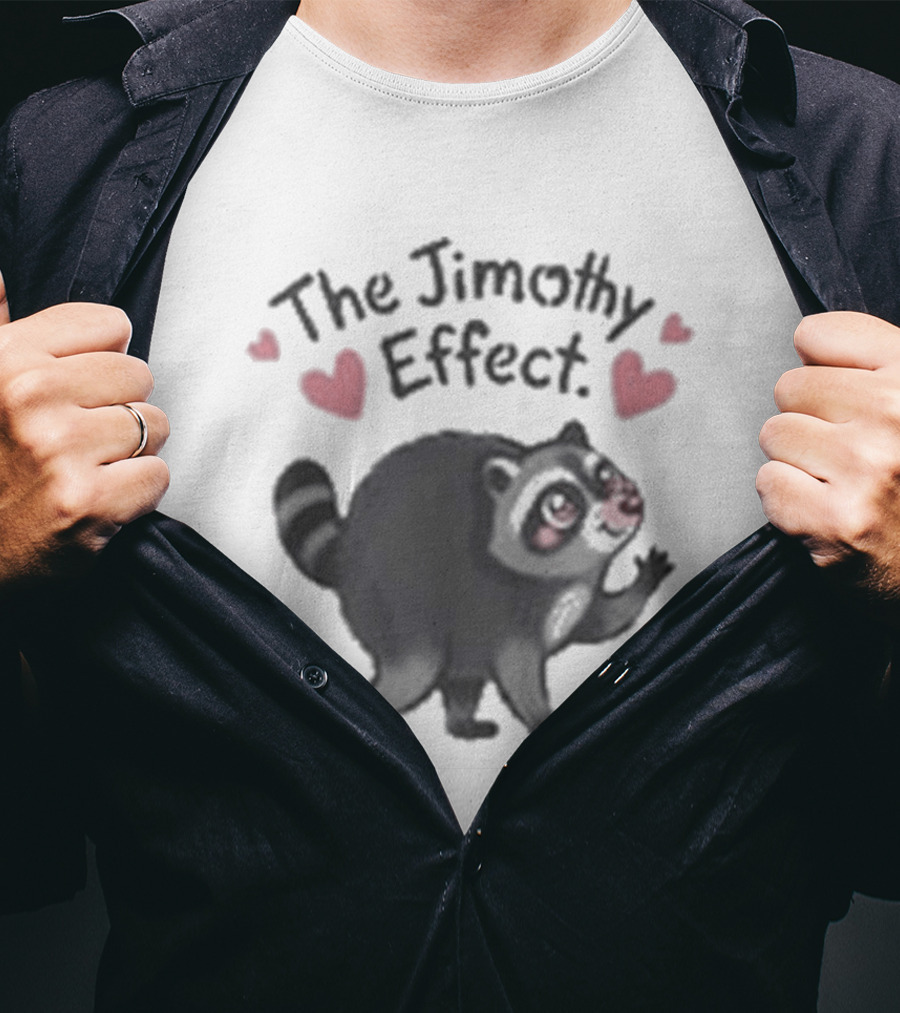 The Jimothy Effect Raccoon With Hearts T-Shirt