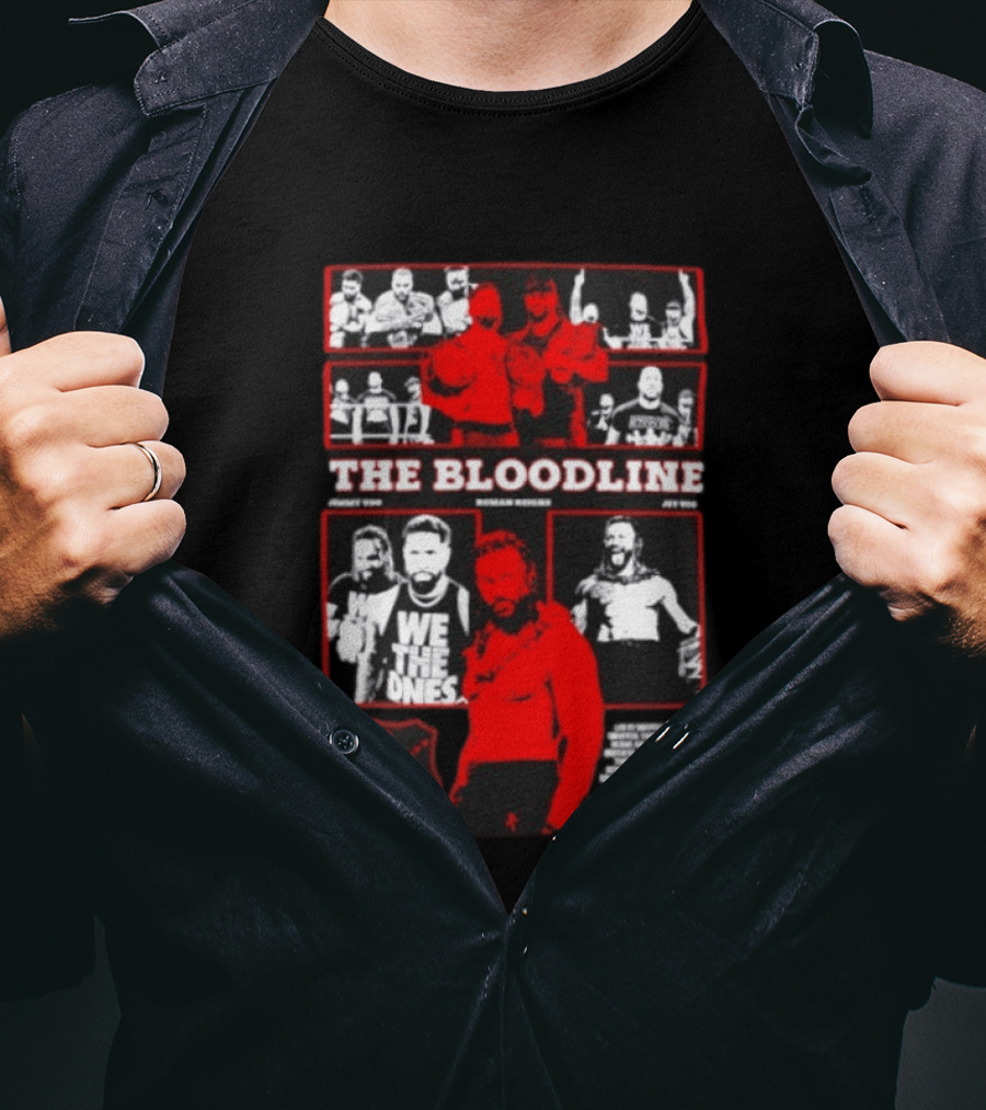 The Bloodline WWE Roman Reigns Jimmy Uso Jey Uso We The Ones Collage 8 1 T-Shirt