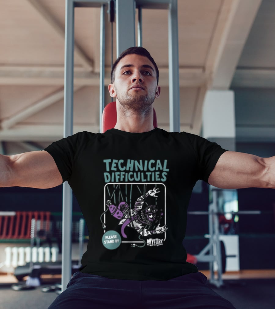 Technical Difficulties Mystery Wrestling Shop Villain Embrace Studio 54 T-Shirt