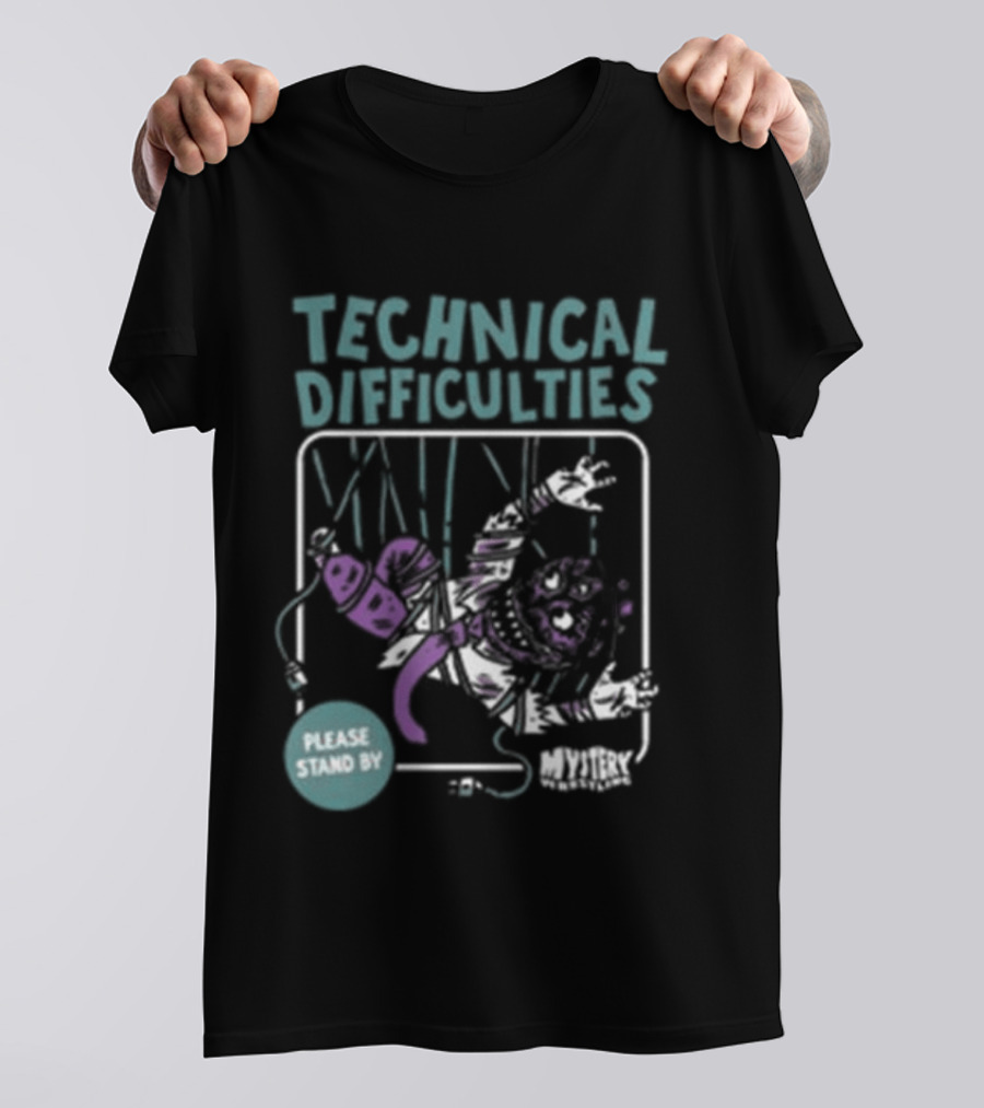 Technical Difficulties Mystery Wrestling Shop Villain Embrace Studio 54 T-Shirt