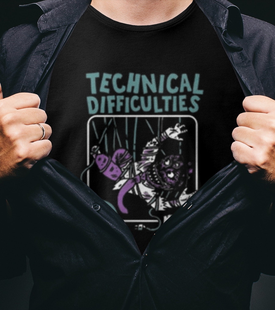 Technical Difficulties Mystery Wrestling Shop Villain Embrace Studio 54 T-Shirt