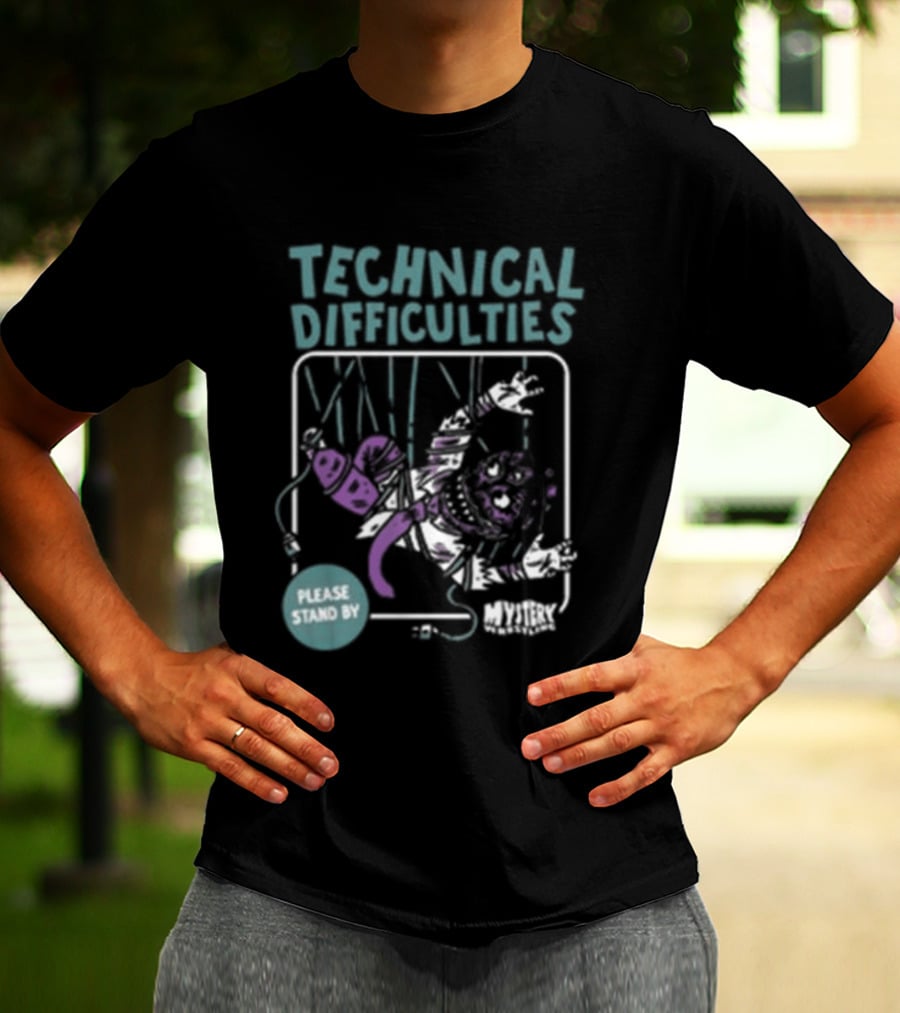 Technical Difficulties Mystery Wrestling Shop Villain Embrace Studio 54 T-Shirt