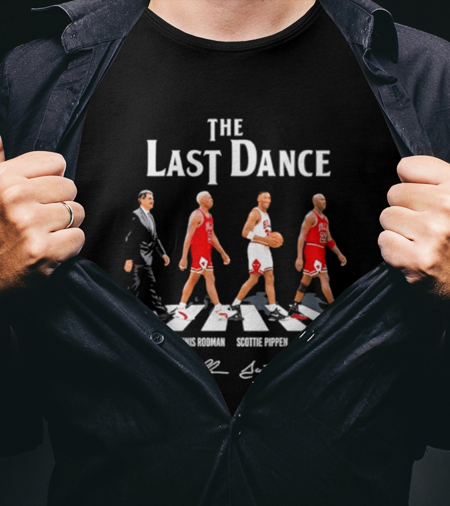 The Last Dance Phil Jackson Dennis Rodman Scottie Pippen Michael Jordan Chicago Bulls T-Shirt
