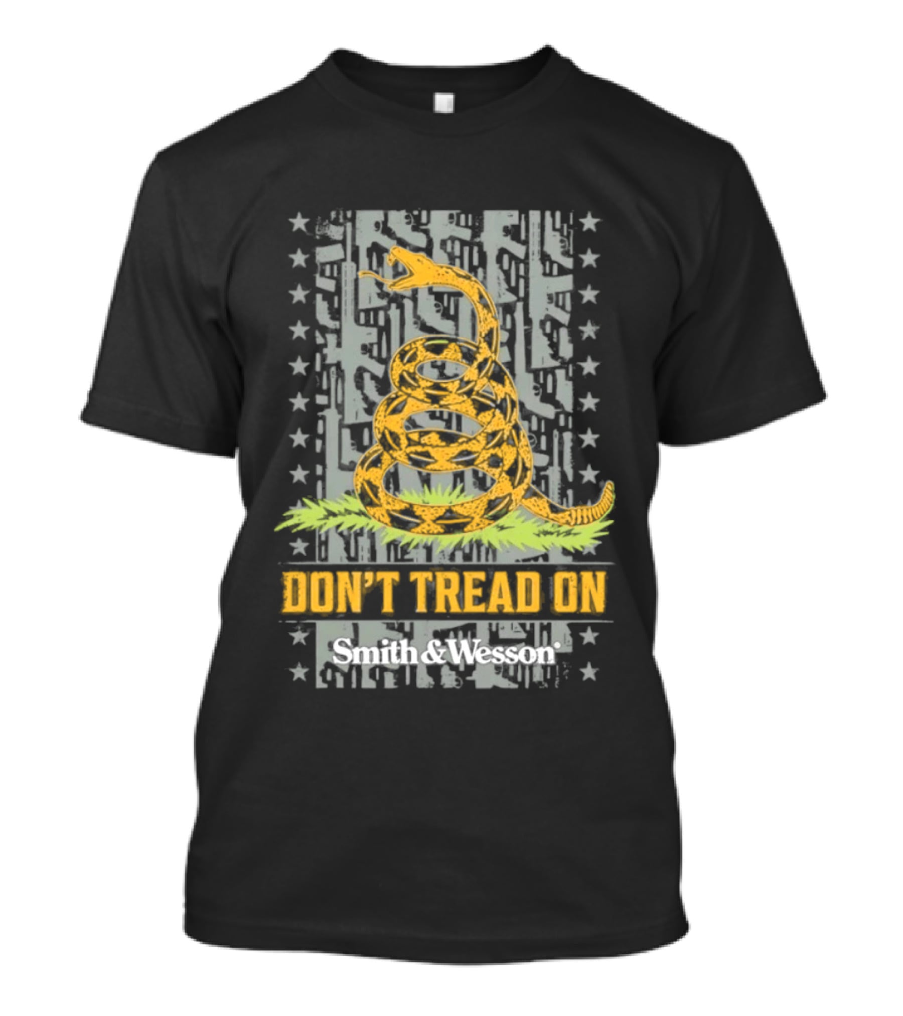 Don't Tread On Me Smith And Wesson Gadsden Flag Coiled Snake T-Shirt