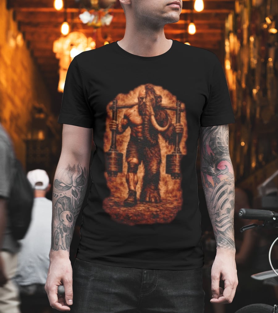 Donovan Cecil Mammoth Powerlifting Strongman T-Shirt