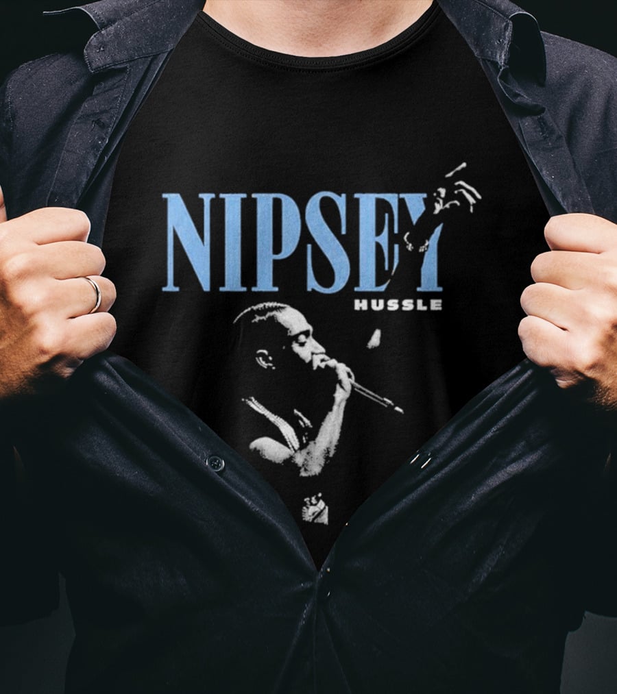 Nipsey Hussle Prolific Blue Microphone T-Shirt