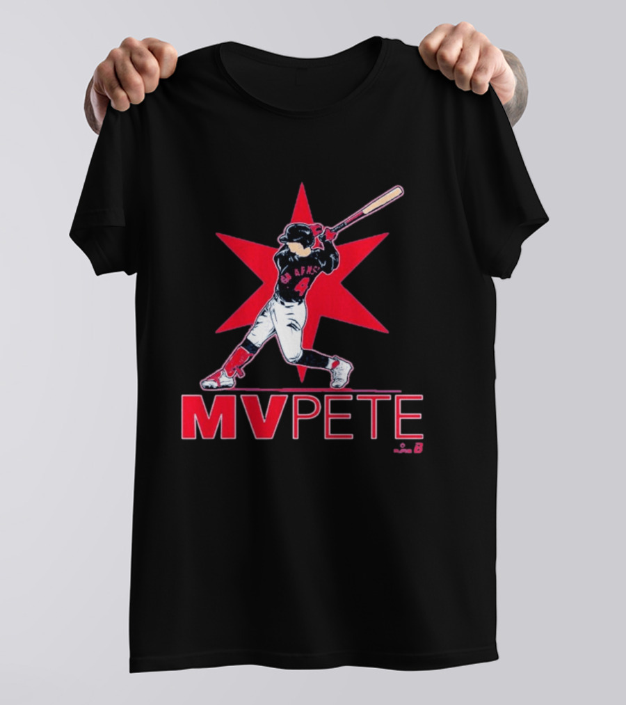 MVPete Baseball Player 4 AFMS Red Star T-Shirt