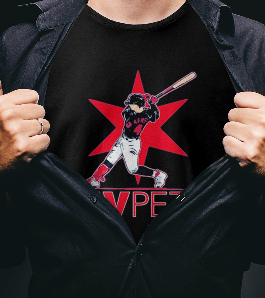 MVPete Baseball Player 4 AFMS Red Star T-Shirt
