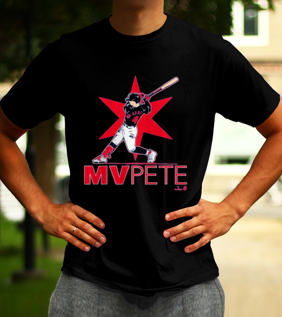 MVPete Baseball Player 4 AFMS Red Star T-Shirt