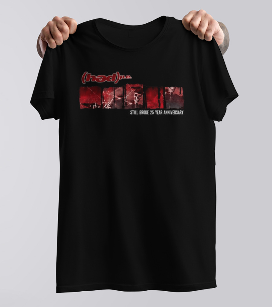 Hedpe 25 Year Anniversary Still Broke Tour Skulls Red Black T-Shirt