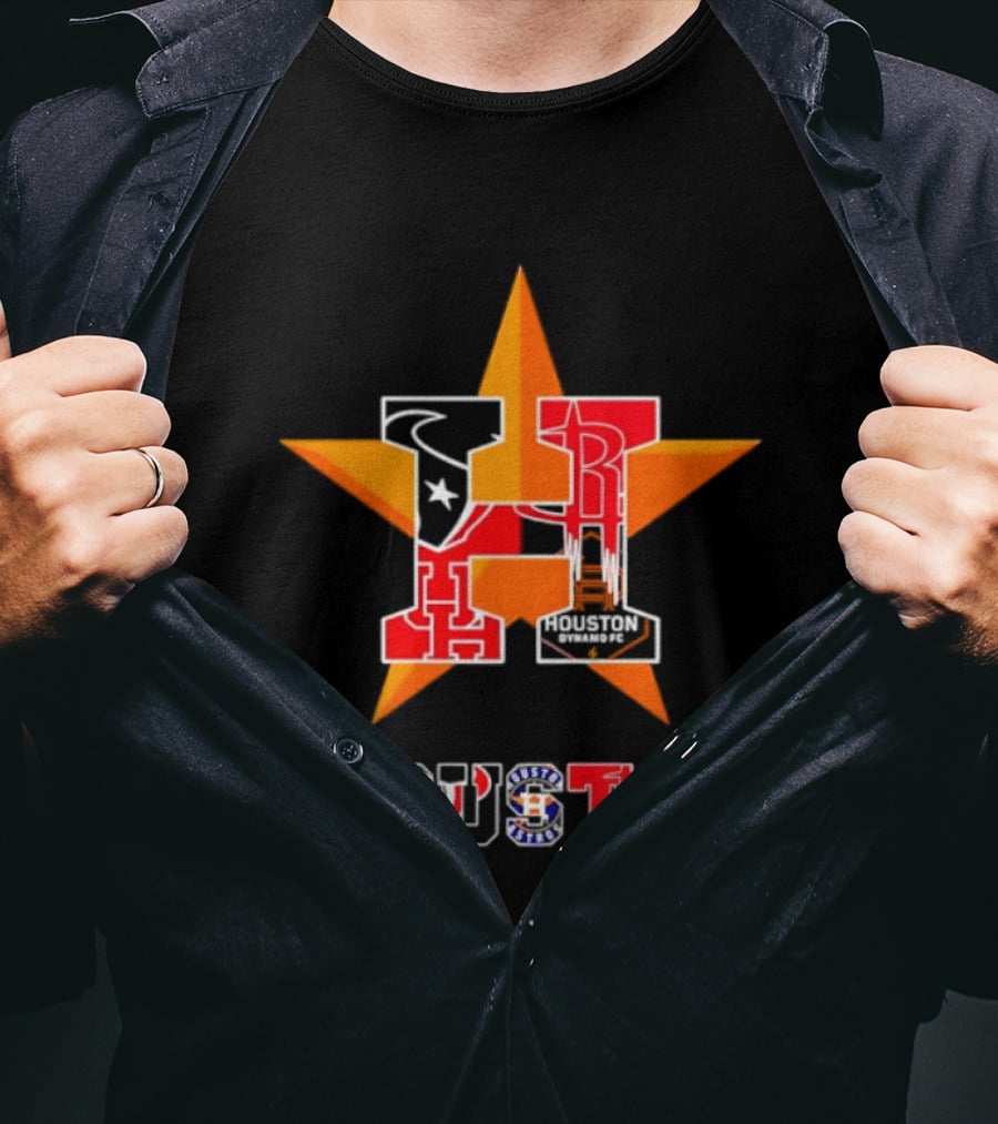 Houston Astros Texans Rockets Dynamo FC Star T-Shirt