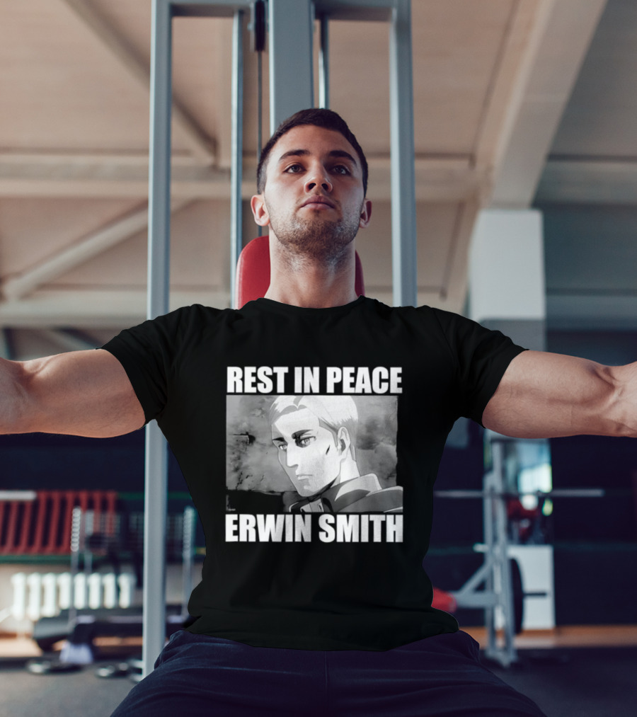 Rest In Peace Erwin Smith Anime Tribute Wings T-Shirt