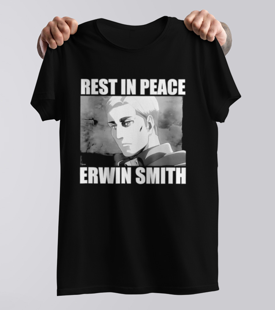 Rest In Peace Erwin Smith Anime Tribute Wings T-Shirt