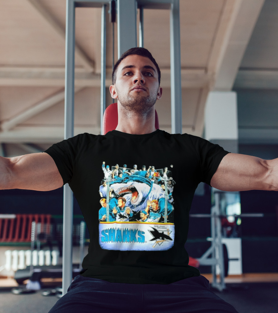 San Jose Sharks NHL Shark Attack Fans Ice Hockey T-Shirt